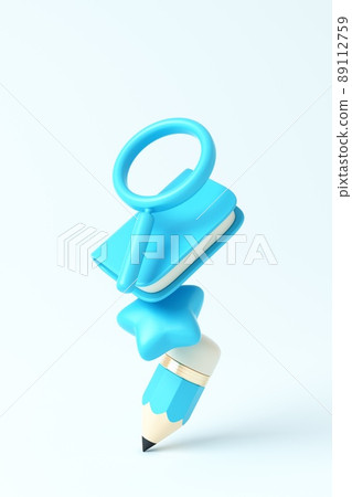 3D rendered educational theme concept illustration 3D rendered educational theme concept illustration 89112759