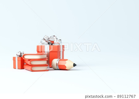 3D rendered educational theme concept illustration 89112767