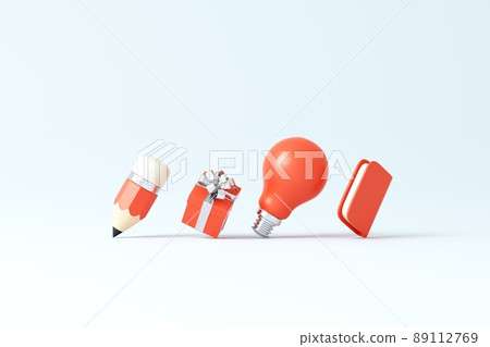 3D rendered educational theme concept illustration 89112769