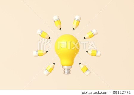 3D rendered educational theme concept illustration 3D rendered educational theme concept illustration 89112771