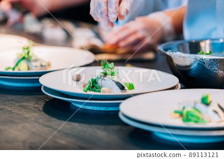 Cooking presentation scene Cooking presentation scene 89113121