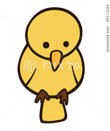 一隻黃色鳥的插圖 89113265