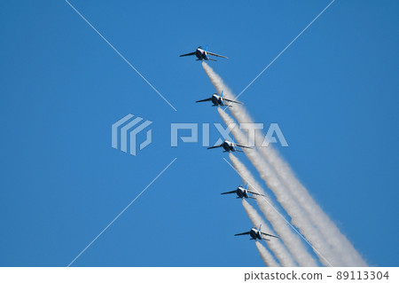 T-4 Blue Impulse Trail Formation T-4 Blue Impulse Trail Formation 89113304