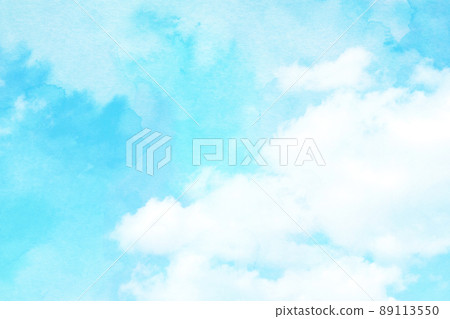 Sunny sky watercolor texture 89113550
