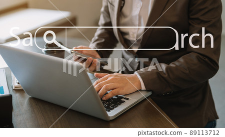 Searching Browsing Internet Data Information Networking Concept with blank search bar.. Searching Browsing Internet Data Information Networking Concept with blank search bar.. 89113712