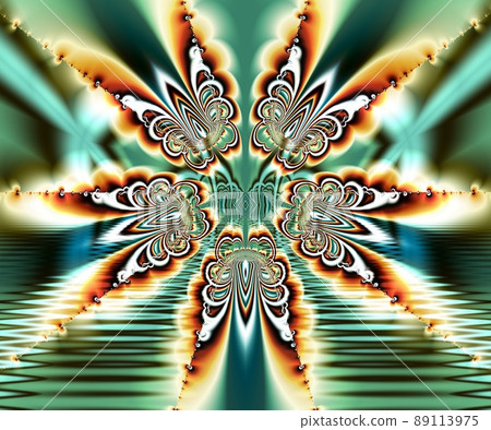 Computer generated abstract colorful fractal artwork 89113975