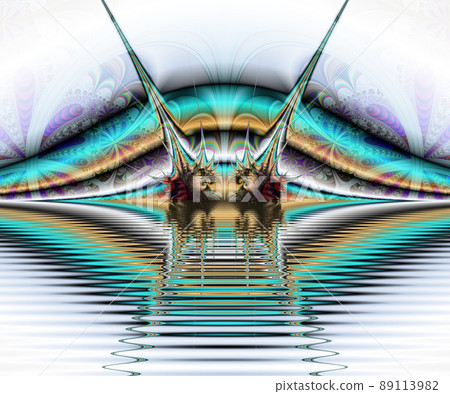 Computer generated abstract colorful fractal artwork 89113982