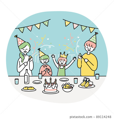 Birthday party illustration Birthday party illustration 89114248