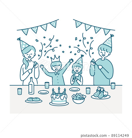 Birthday party illustration 89114249