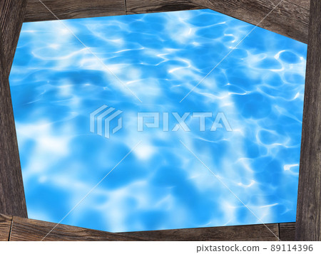 Water surface and wood grain frame material 89114396