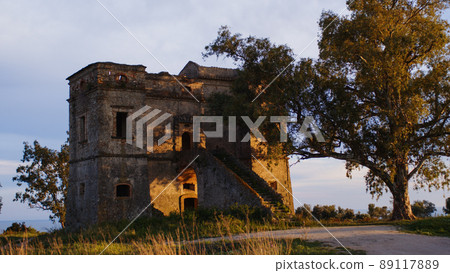 Defensive vintage castle of San Fili near Caulonia city in Calabria region 89117889