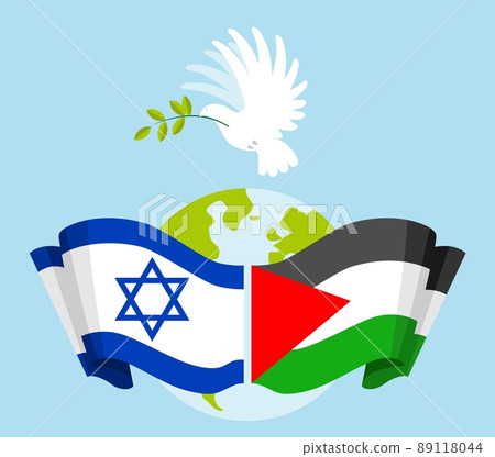 Palestine Israel relation concept. Vector illustration in flat style isolated. Palestine Israel relation concept. Vector illustration in flat style isolated. 89118044