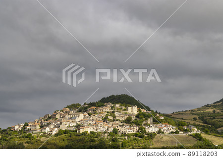 Landscape  near Compeyre, Midi-Pyrenees, Departement Aveyron, France 89118203