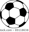 Soccer ball sport and games simple icon logo 89118638