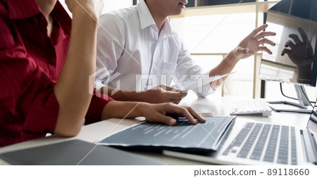 Programmer working in a software development and coding technologies. Website design. Technology concept. Programmer working in a software development and coding technologies. Website design. Technology concept. 89118660