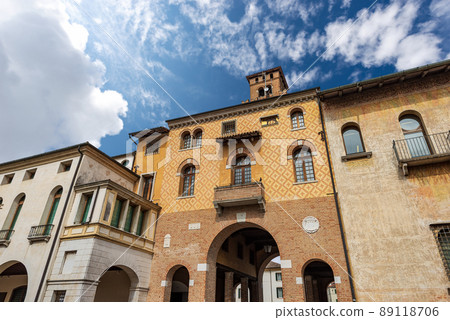 Frescoed Palaces and Medieval Tower called Torresin - Oderzo Treviso Italy 89118706