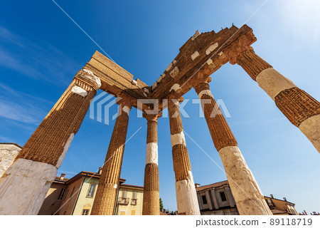 Capitolium Roman Temple or Tempio Capitolino - Brescia Lombardy Italy Capitolium Roman Temple or Tempio Capitolino - Brescia Lombardy Italy 89118719
