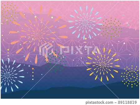 Summer fireworks Japanese pattern Summer fireworks Japanese pattern 89118819