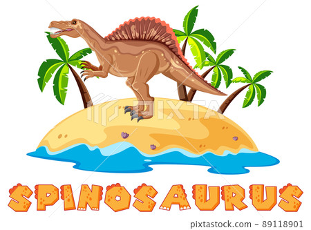 Prehistoric island with spinosaurus Prehistoric island with spinosaurus 89118901