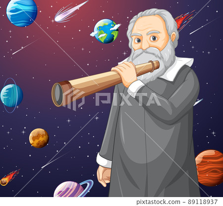 Portrait of Galileo Galilei in cartoon style Portrait of Galileo Galilei in cartoon style 89118937