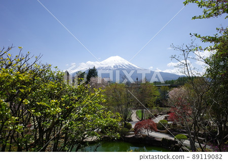 富士山香草園旅行日記從富士河口湖花園看到的富士山 89119082