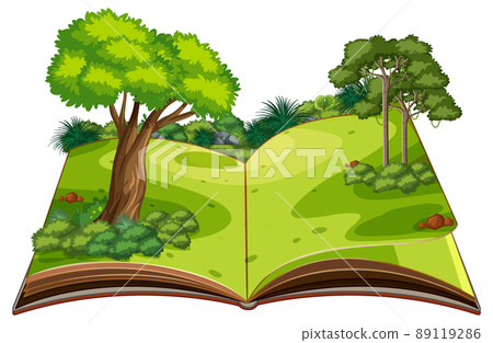 Pop up book with outdoor nature scene 89119286