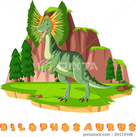 Dinosaur wordcard for dilophosaurus 89119306