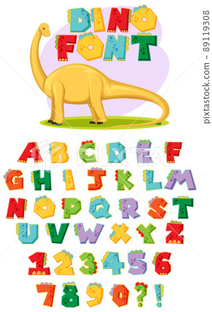 Font design for english alphabets and numbers Font design for english alphabets and numbers 89119308