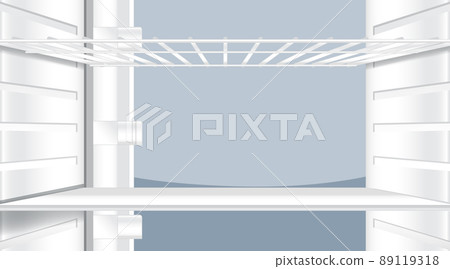 Close up an inside the refrigerator 89119318