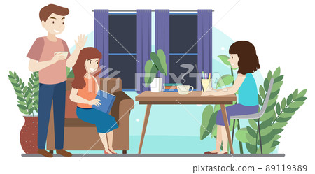 People at workplace concept in flat design 89119389