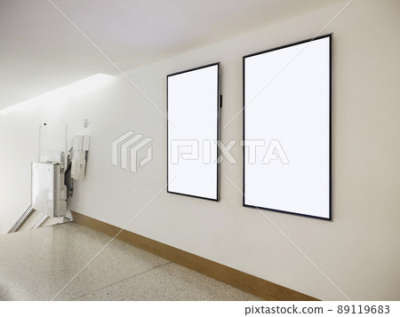 Mock up Media Advertisement Digital screen indoor Building Mock up Media Advertisement Digital screen indoor Building 89119683