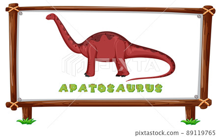 Frame template with dinosaurs and text apatosaurus design inside Frame template with dinosaurs and text apatosaurus design inside 89119765
