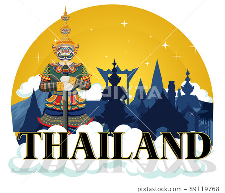 Giant demons Thailand attraction and landscape icon Giant demons Thailand attraction and landscape icon 89119768