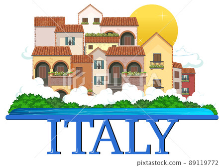 Travel Italy building attraction and landscape icon Travel Italy building attraction and landscape icon 89119772