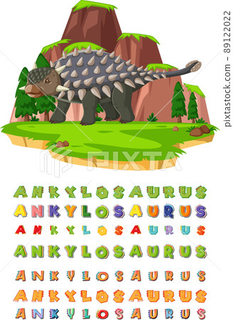 Font design for ankylosaurus Font design for ankylosaurus 89122022