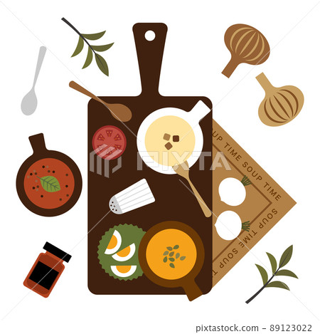 Soup cooking image illustration brown 89123022