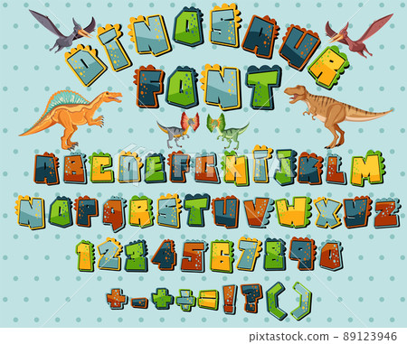 Font design for english alphabets and numbers 89123946