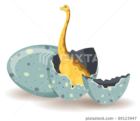 Brachiosaurus hatching from egg 89123947