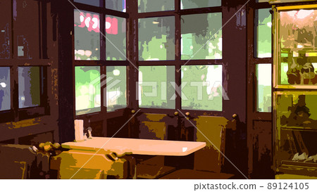 復古咖啡店的真實背景插圖 89124105