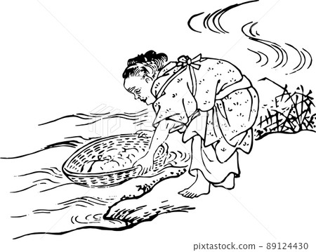 Japanese paper making process _ Further exposure to water 89124430