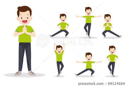 bundle set of man exercise various actions bundle set of man exercise various actions 89124884