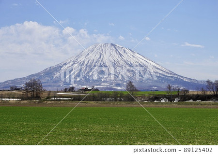 Mt. Yotei seen from the Mizuho district of Kutchan Town Mt. Yotei seen from the Mizuho district of Kutchan Town 89125402