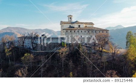 Aerial view of Sanctuary of Saint Ignatius of Loyola. 89125446
