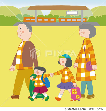 Go on a trip with grandparents and grandchildren 89127297