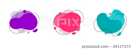 Liquid shape. Abstract trendy fluid bubbles. Dynamic magic frame. Vector geometric splash. Moderm gradient graphic shape. Liquid shape. Abstract trendy fluid bubbles. Dynamic magic frame. Vector geometric splash. Moderm gradient graphic shape. 89127372