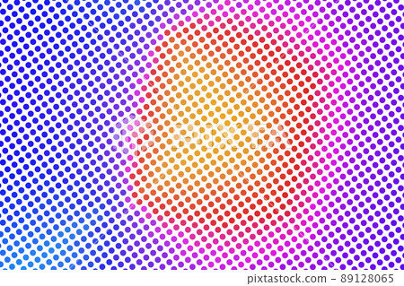 Multicolor dotted background, colorful vector texture with circles. Glitter abstract illustration with blurred drops of rain. Pattern for ads, web page, wallpaper, poster, banner. Copy space 89128065