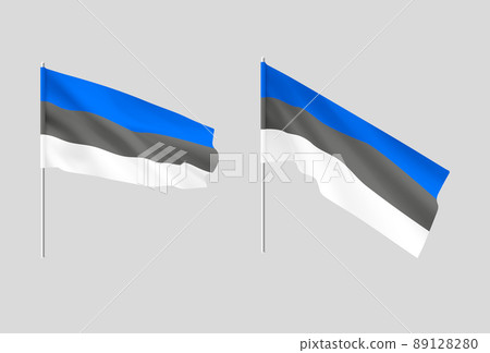 Estonia flags. Set of national realistic flags of Estonian. Estonia flags. Set of national realistic flags of Estonian. 89128280