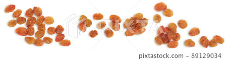 Brown raisin isolated on white background with clipping path. Top view. Flat lay. Set or collection Brown raisin isolated on white background with clipping path. Top view. Flat lay. Set or collection 89129034