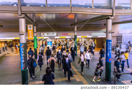 日本東急電鐵溝口站等的川崎都市風景圖。 89130437