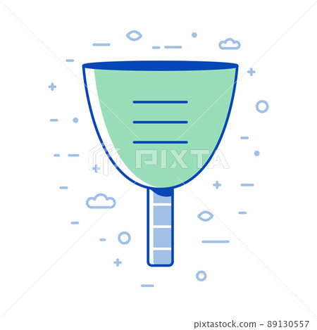 Menstrual Women Cup Sustainable Hygiene Line Icon Menstrual Women Cup Sustainable Hygiene Line Icon 89130557